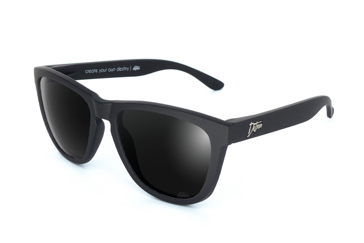 Polarized Sunglasses Matte Black Frame with Jet Black Lenses - UV Protection for Driving, Outdoor Sports & Daily Wear