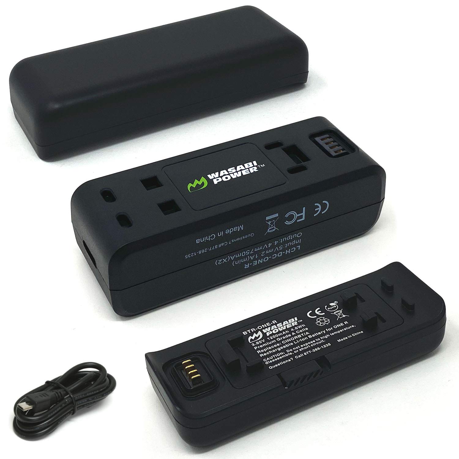 Wasabi Power Insta360 ONE R Replacement Battery (2-Pack) with Dual USB Charger - Compatible with Insta360 ONE R Camera - Perfect for Travel Vlogging, Action Sports & Extended Shooting Sessions