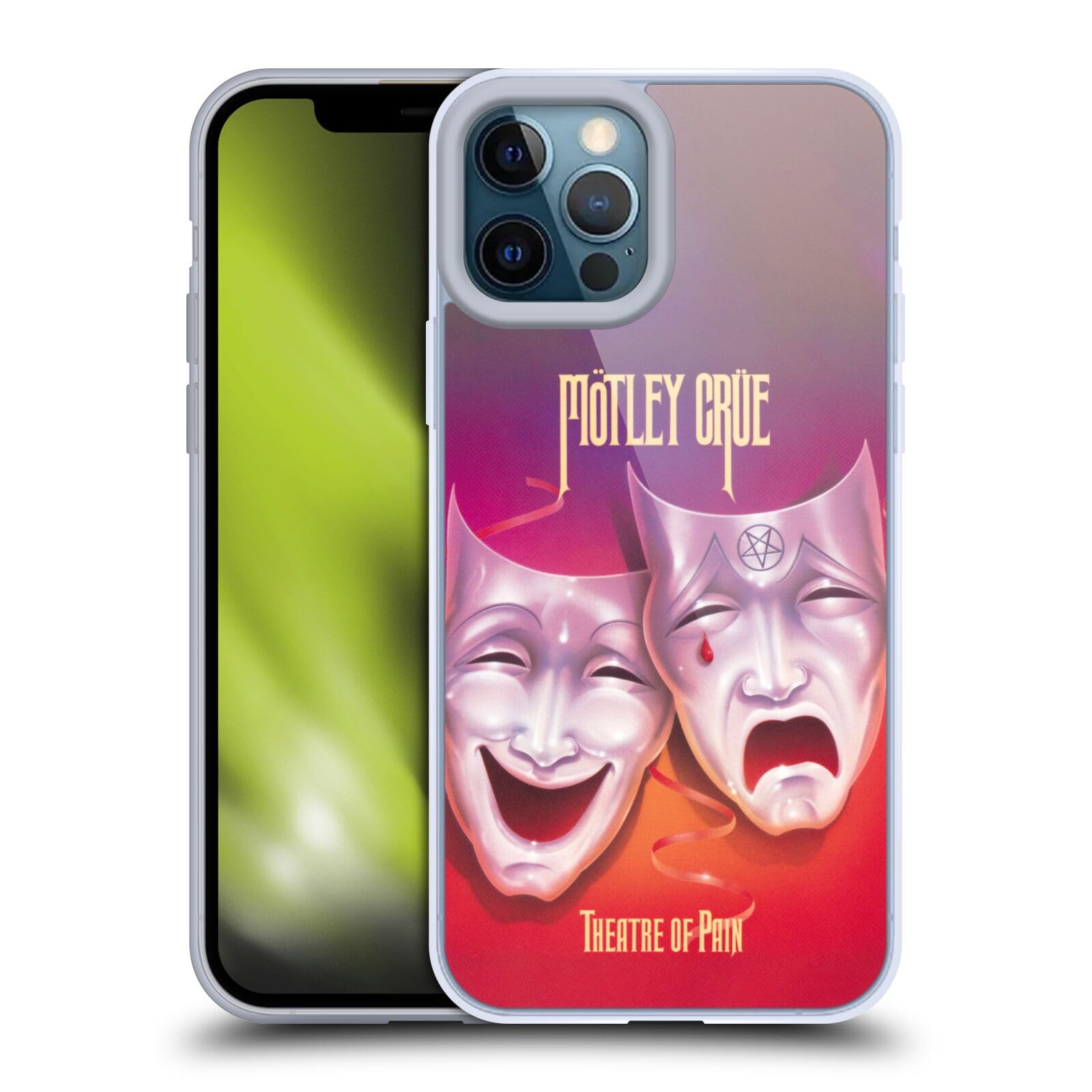 Official Motley Crue Theater of Pain Album Soft Gel Case for Apple iPhone 12 Pro Max - Rock Music Fan Accessory, Perfect for Concerts & Daily Use