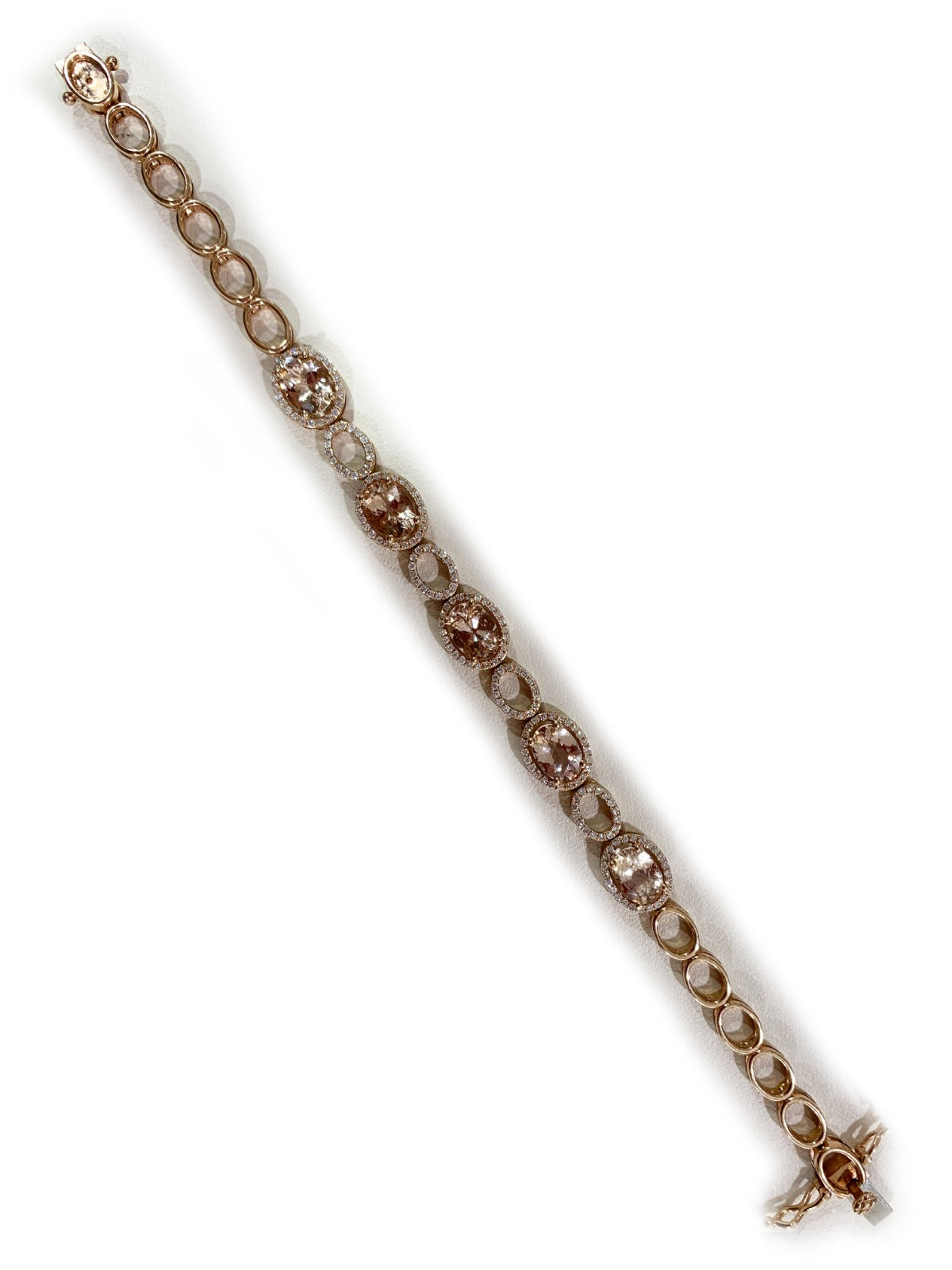 14K Rose Gold Morganite Bracelet for Women - Elegant Jewelry Gift for Birthday, Anniversary & Valentine's Day - Perfect for Everyday Wear & Special Occasions