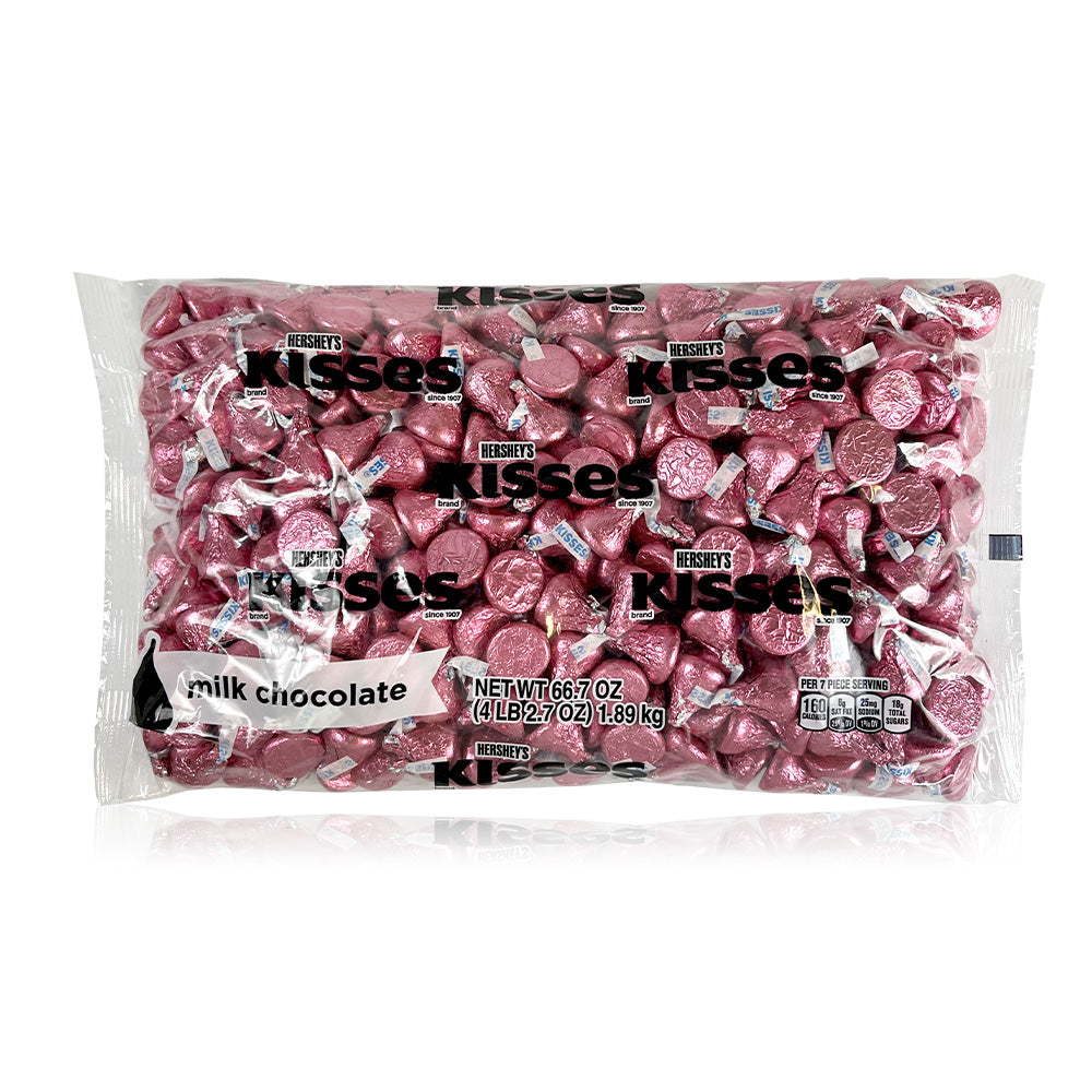 Hershey's Kisses Pink Candy - 4.2lb Bulk Bag for Baking, Parties & Gift Giving | Premium Milk Chocolate Treats for Valentine's Day, Easter & Special Occasions