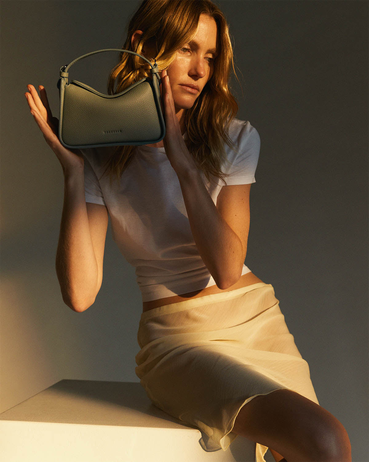 Mini Clementine Bag in Baby Blue Pebbled Leather - Stylish Crossbody Purse for Women, Perfect for Daily Use, Travel & Shopping