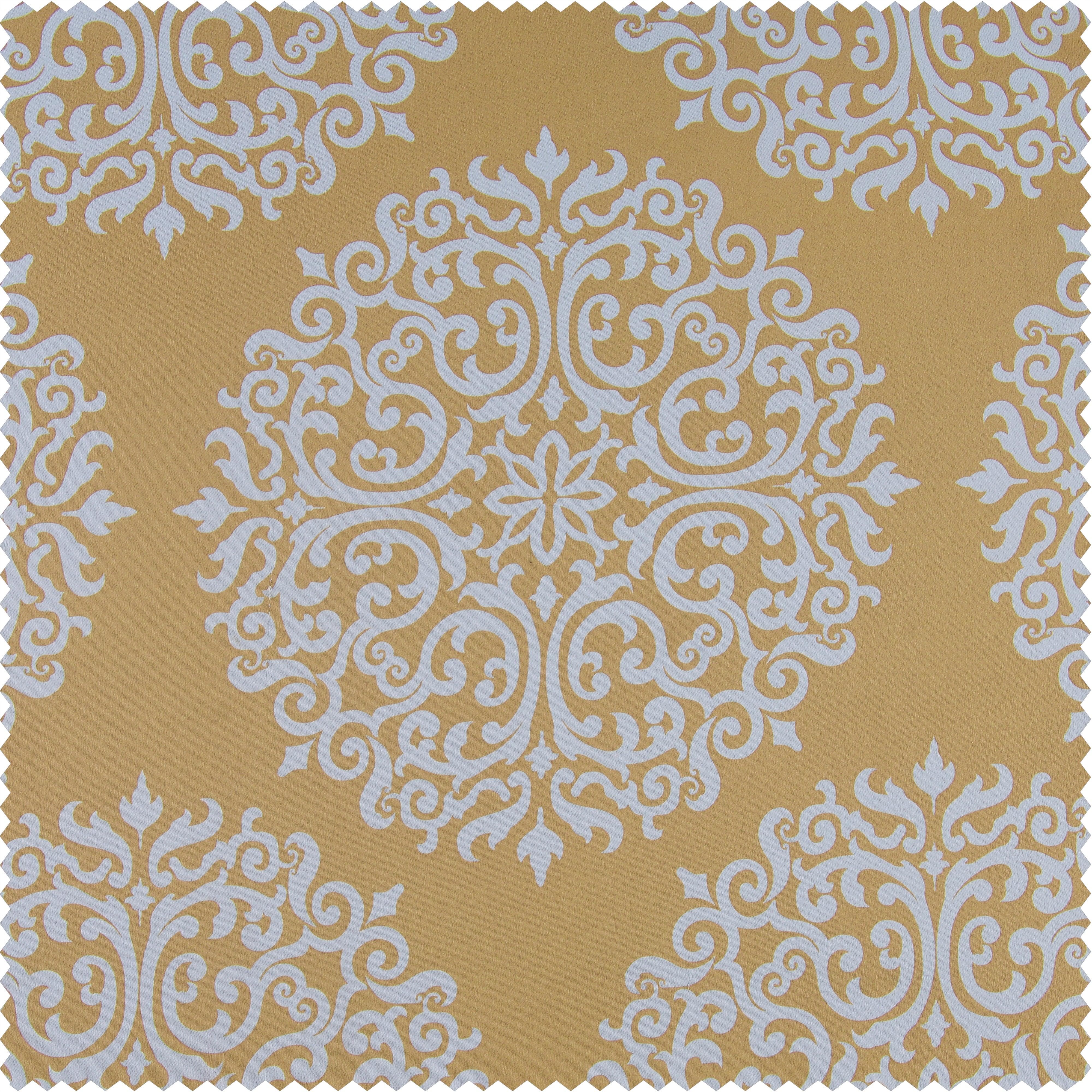 Meridian Gold Damask Swatch - Luxury Fabric Sample for Upholstery, Curtains & Home Decor | Premium Textile Swatches for Interior Design Projects