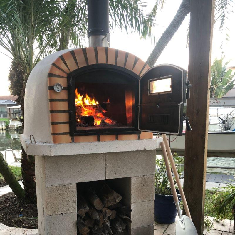 Premium Lisboa Brick Pizza Oven - Outdoor Wood Fired Pizza Maker for Backyard, Patio & Garden Cooking - Perfect for Authentic Italian Pizza, Bread & Baking
