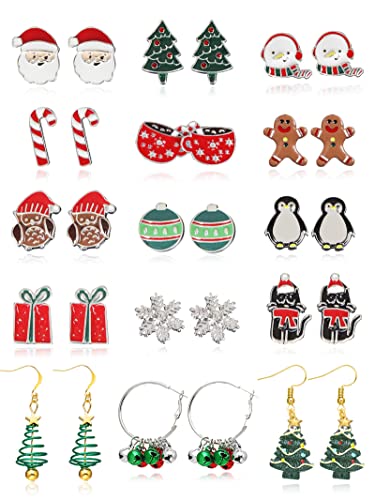 F-Christmas Stud Earrings Set