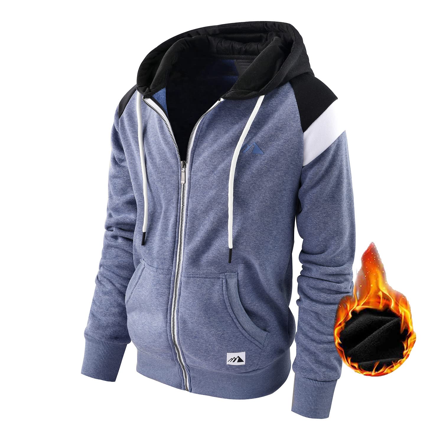 Loglect Men's Lightweight & Heavyweight Fleece Zip-Up Hoodies - Comfortable Zipper Sweatshirts for Casual Wear, Gym, and Outdoor Activities