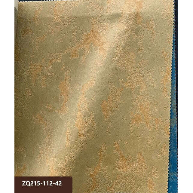 Luxury Golden Textured Velvet Curtains - T.B. London Beige Gold Blackout Drapes for Living Room & Bedroom