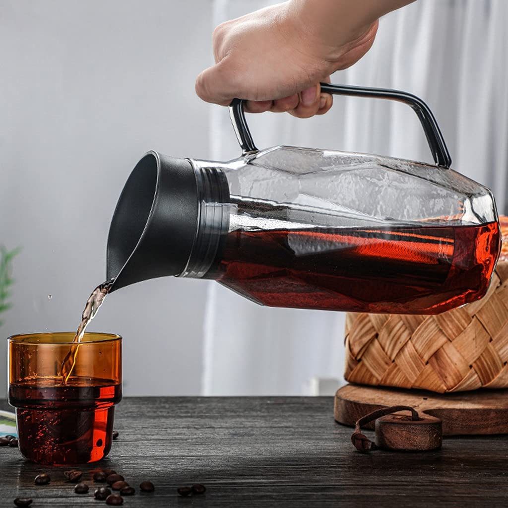 Premium Cold Brew Coffee Maker 1.5L/50.7oz - Airtight Iced Coffee Pitcher with Removable Tea Infuser - Perfect for Homemade Cold Brew, Iced Tea & Refreshing Drinks - Ideal for Office, Home Kitchen & Outdoor Picnics