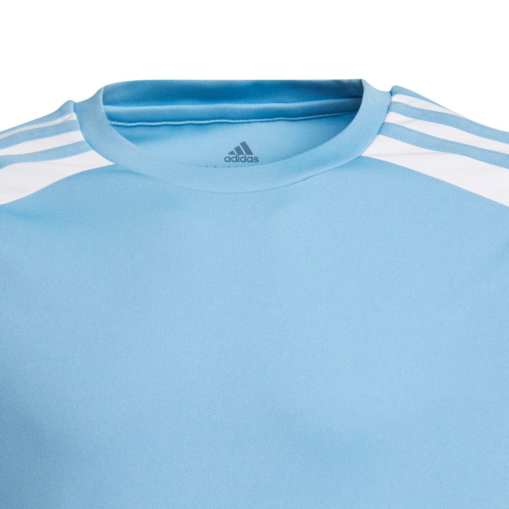 Adidas Youth Squadra 21 Soccer Jersey - Light Blue & White - Breathable Performance Shirt for Kids - Perfect for Training & Match Play
