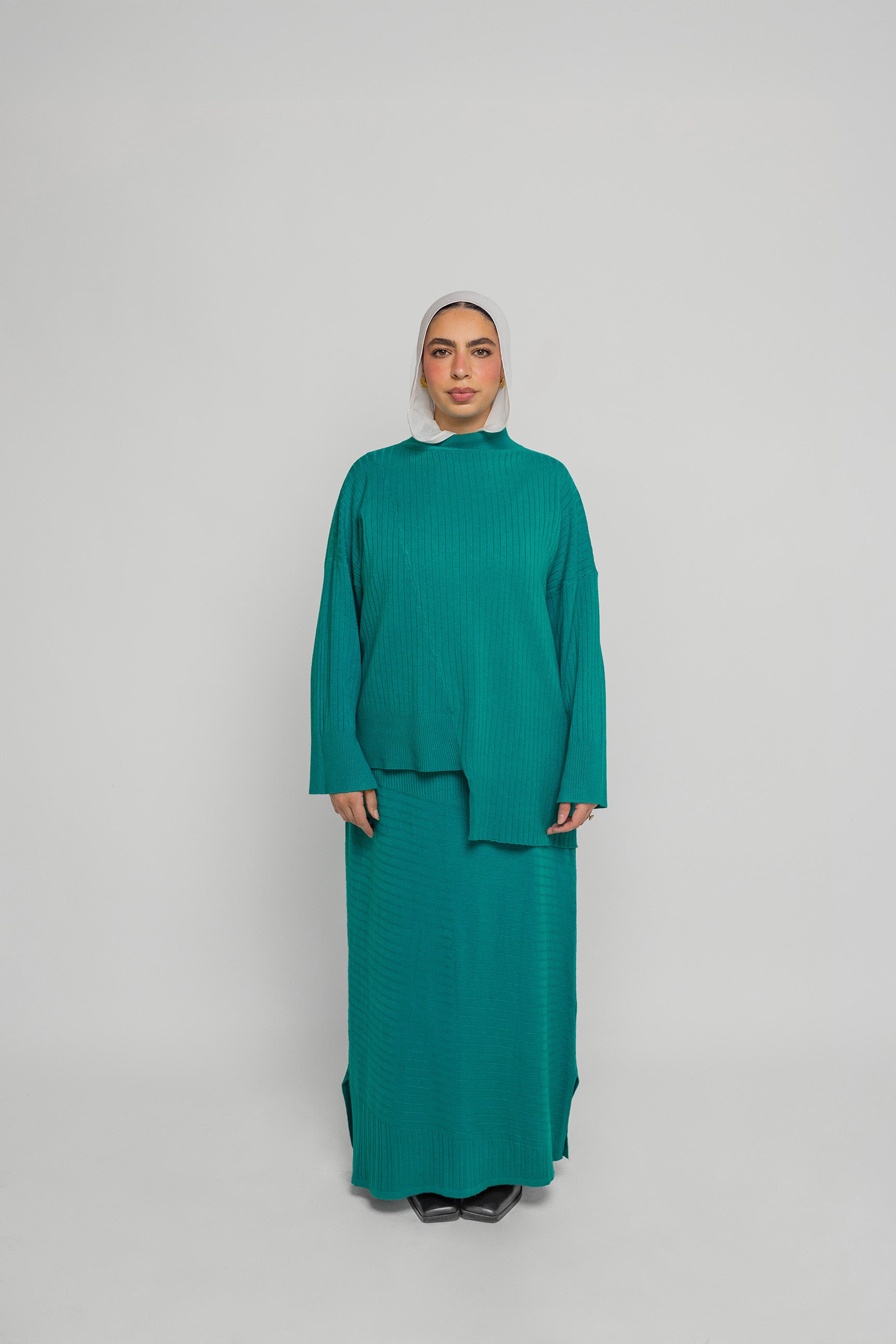 Stylish Mixed Rib Skirt for Women - Trendy High Waist Flared Skirt - Perfect for Casual Outfits, Date Nights & Office Wear