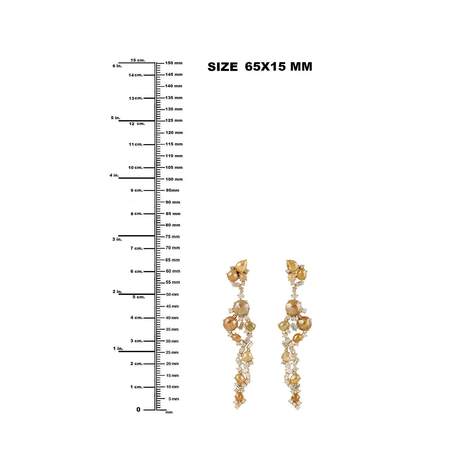 18K Yellow Gold Ice Diamond Stud Earrings for Women - Handmade Luxury Jewelry - Perfect for Weddings, Parties & Special Occasions