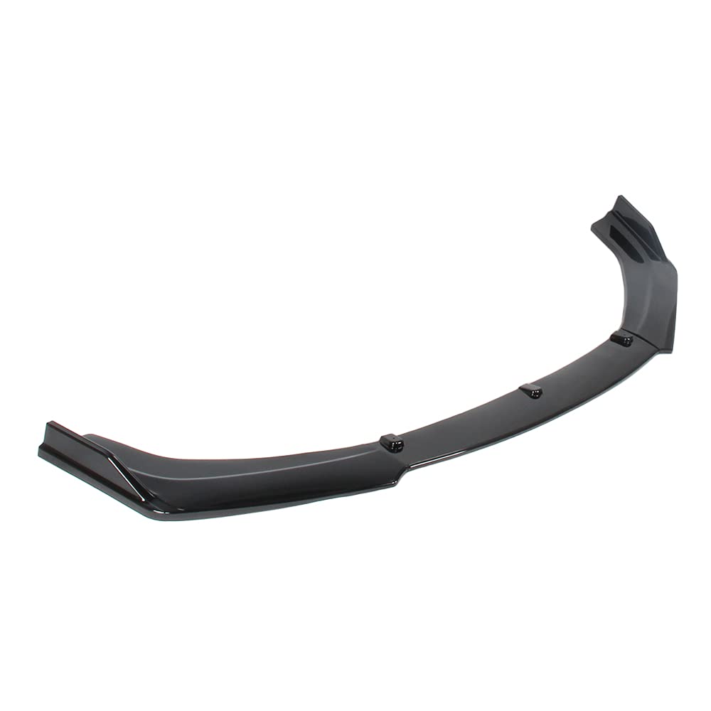 Universal 3-Stage Black Front Bumper Lip Spoiler for BMW Honda Mazda Audi - Enhance Style & Aerodynamics for Street Racing & Car Shows