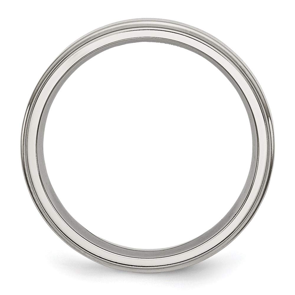 5mm Stainless Steel Ridged-Edge Wedding Band Ring for Women - Elegant Bridal Engagement Ring, Durable Fine Jewelry Gift for Her - Perfect for Proposals, Anniversaries & Special Occasions