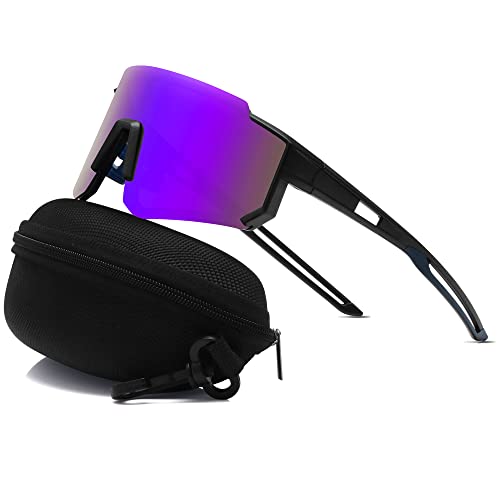 Black Frame-purple Mirror Lens