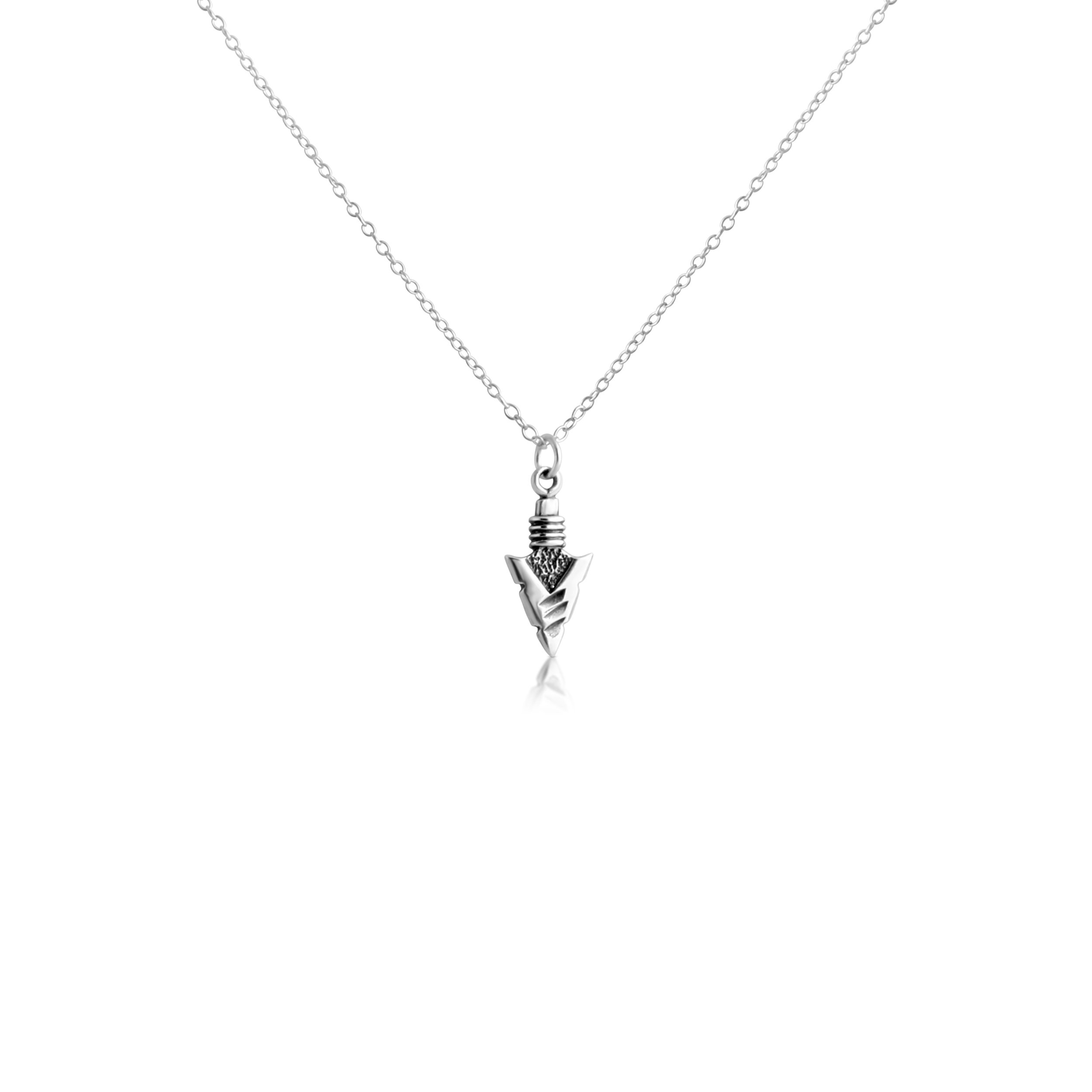 925 Sterling Silver Native American Arrowhead Pendant Necklace - Archery Jewelry with Lobster Claw Clasp - Perfect Gift for Women & Men | Boho Style, Spiritual Protection, Outdoor Adventure Accessory
