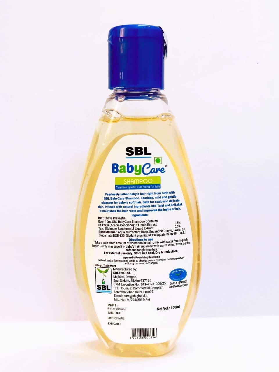 SBL BabyCare Shampoo for Newborns & Infants - 100ml Gentle Tear-Free Formula | Pack of 1 | Perfect for Daily Bath Time & Sensitive Scalp Care