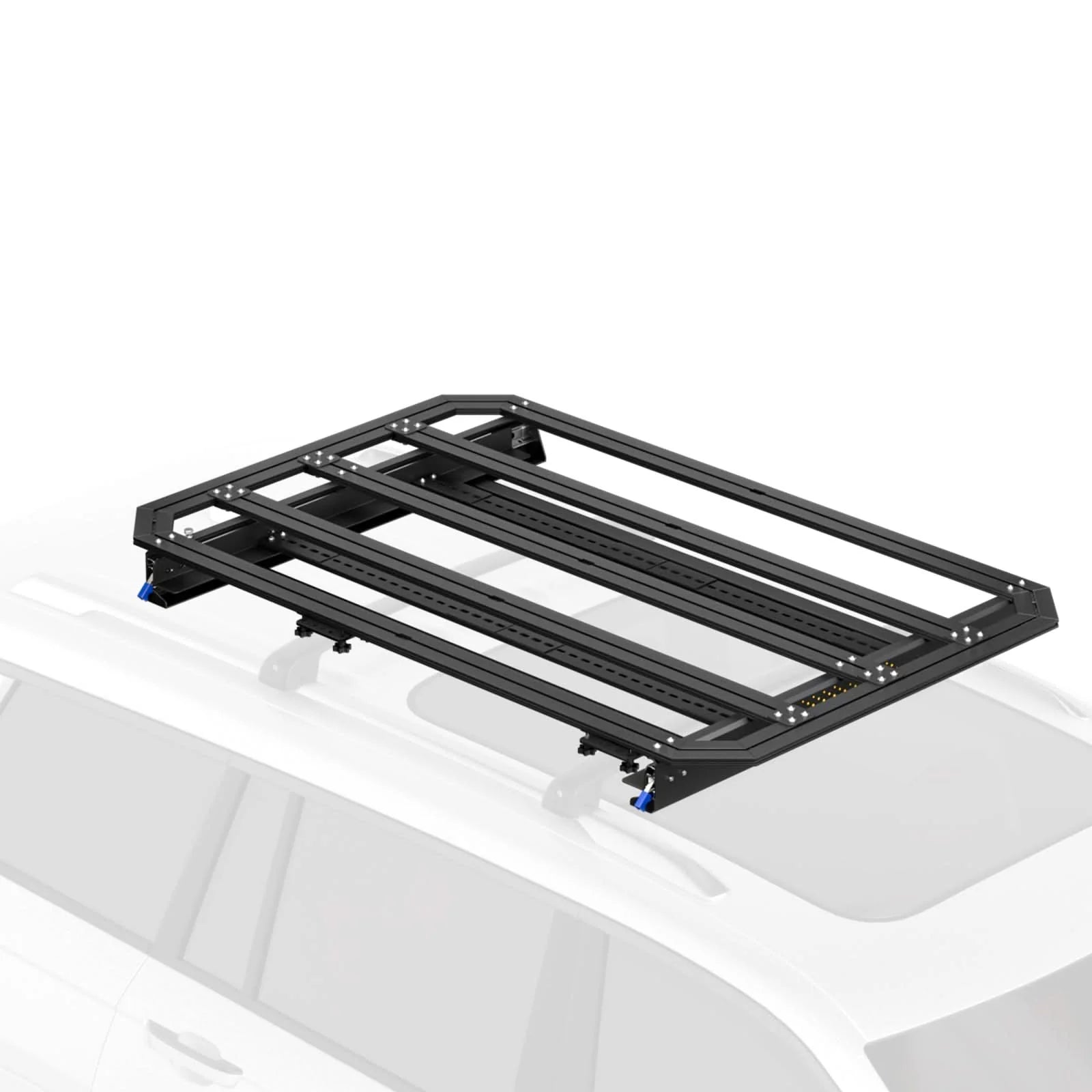 BougeRV Modular Roof Rack Platform with Slidable Solar Panel Bracket - Universal Car Roof Cargo Carrier for Camping, Road Trips & Outdoor Adventures