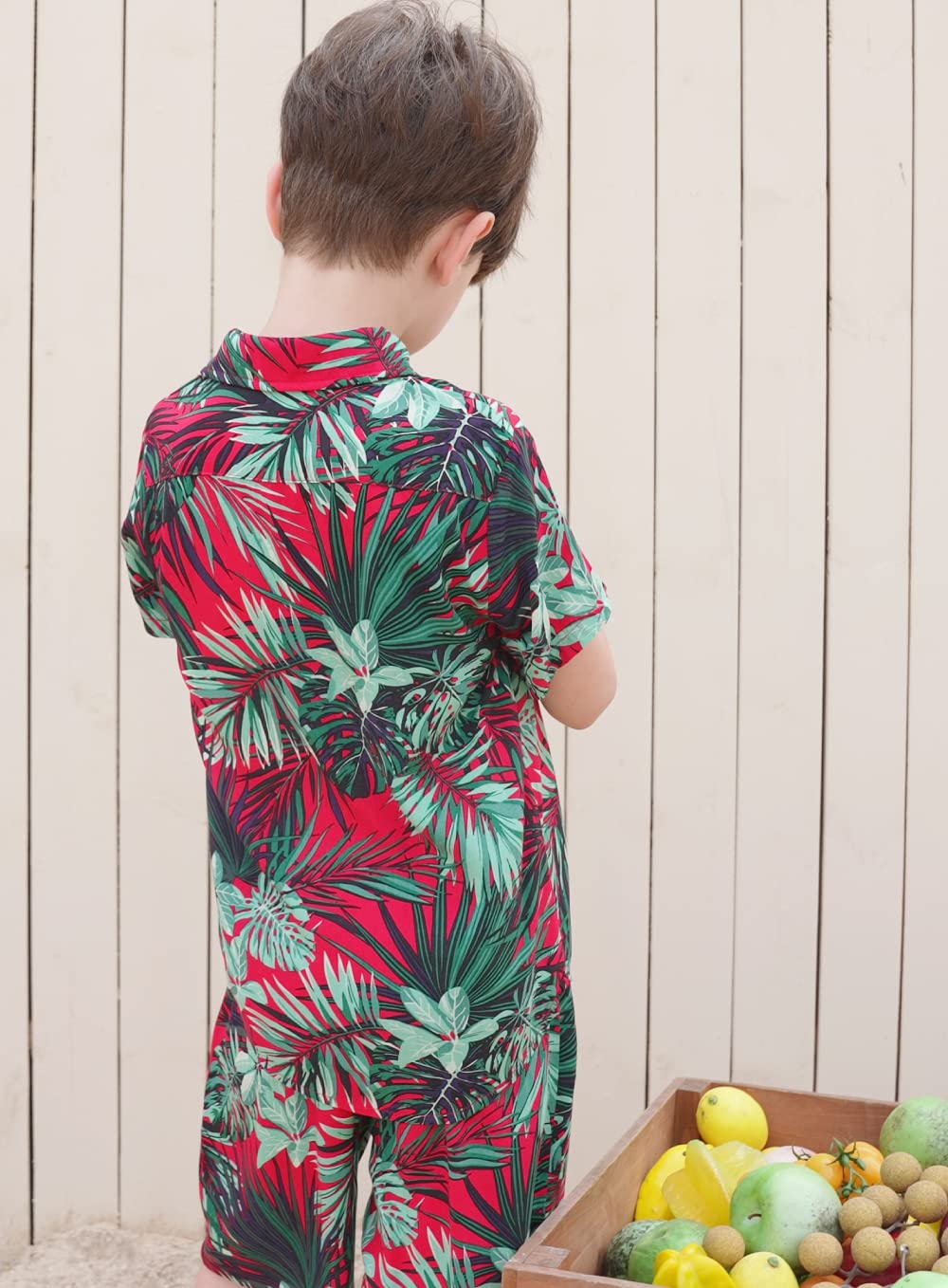 COOFANDY Family Matching Hawaiian Shirt Outfits - Floral Print Shirts & Shorts Set for Men, Women and Kids | Beach Vacation, Summer Party, Family Photo Outfits