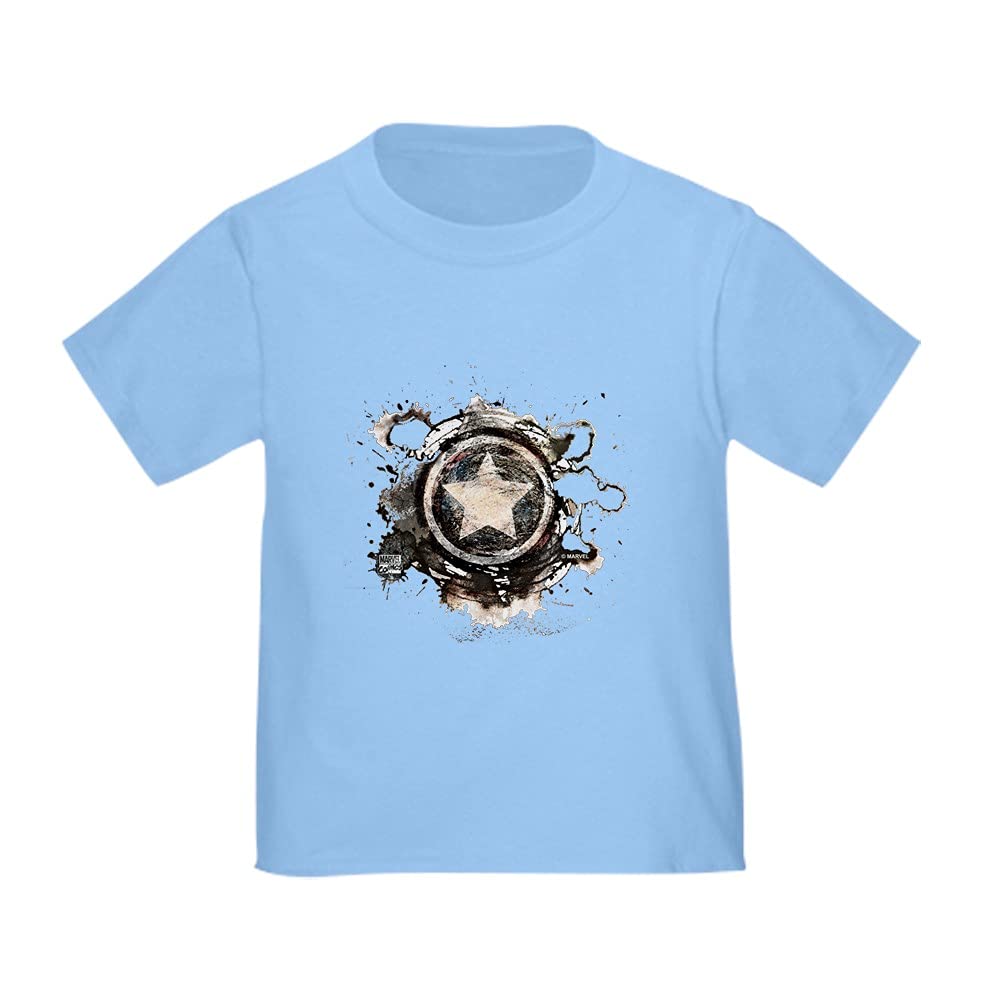 Captain America Star Toddler T-Shirt - Soft Cotton Kids Tee for Boys & Girls - Perfect for Playdates, Birthday Parties & Superhero Costumes