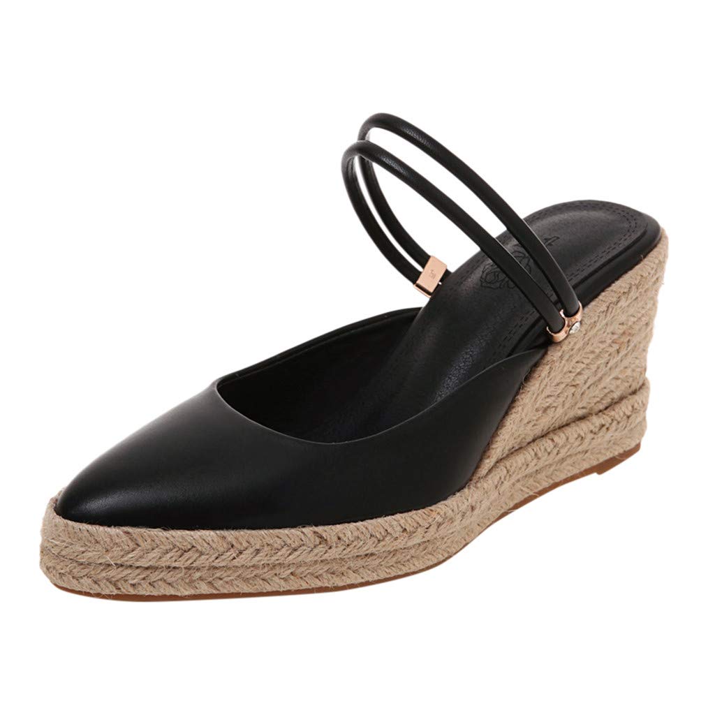 Stylish Women's Wedge Sandals - Slip On Pointed Toe Dressy Flats for Casual & Evening Wear | Perfect for Summer Outfits, Beach Vacations & Date Nights