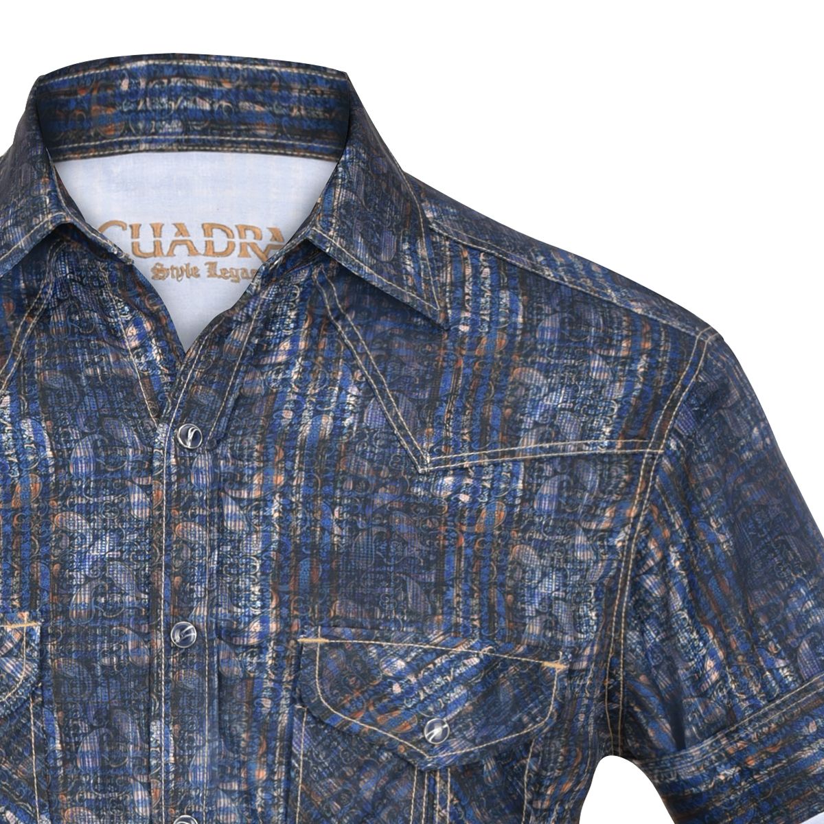 CMRJ609 Cuadra Denim Cowboy Shirt for Men - Stylish Western Cotton Shirt for Casual Wear, Rodeo & Outdoor Adventures