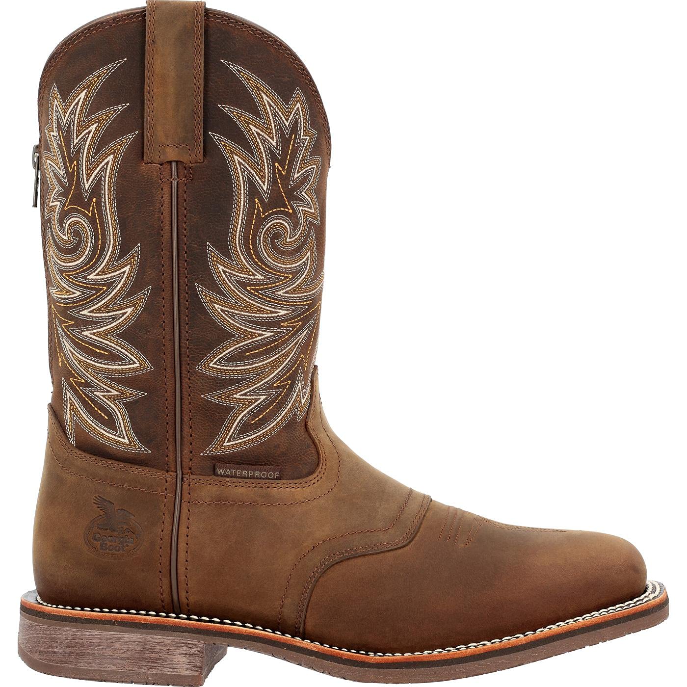 Georgia Boot Carbo-Tec Elite Waterproof Western Boots for Men - Size 10.5 Wide - Durable Work & Outdoor Boots for Ranch, Construction & Hiking