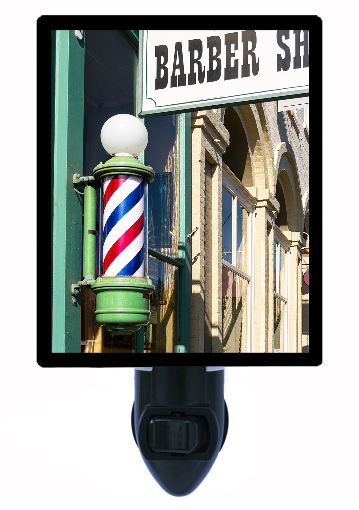 Professional Barber Pole LED Night Light for Barber Shops - Durable & Energy-Efficient Red & White Rotating Light for Salon Decor, Window Display & Nighttime Visibility