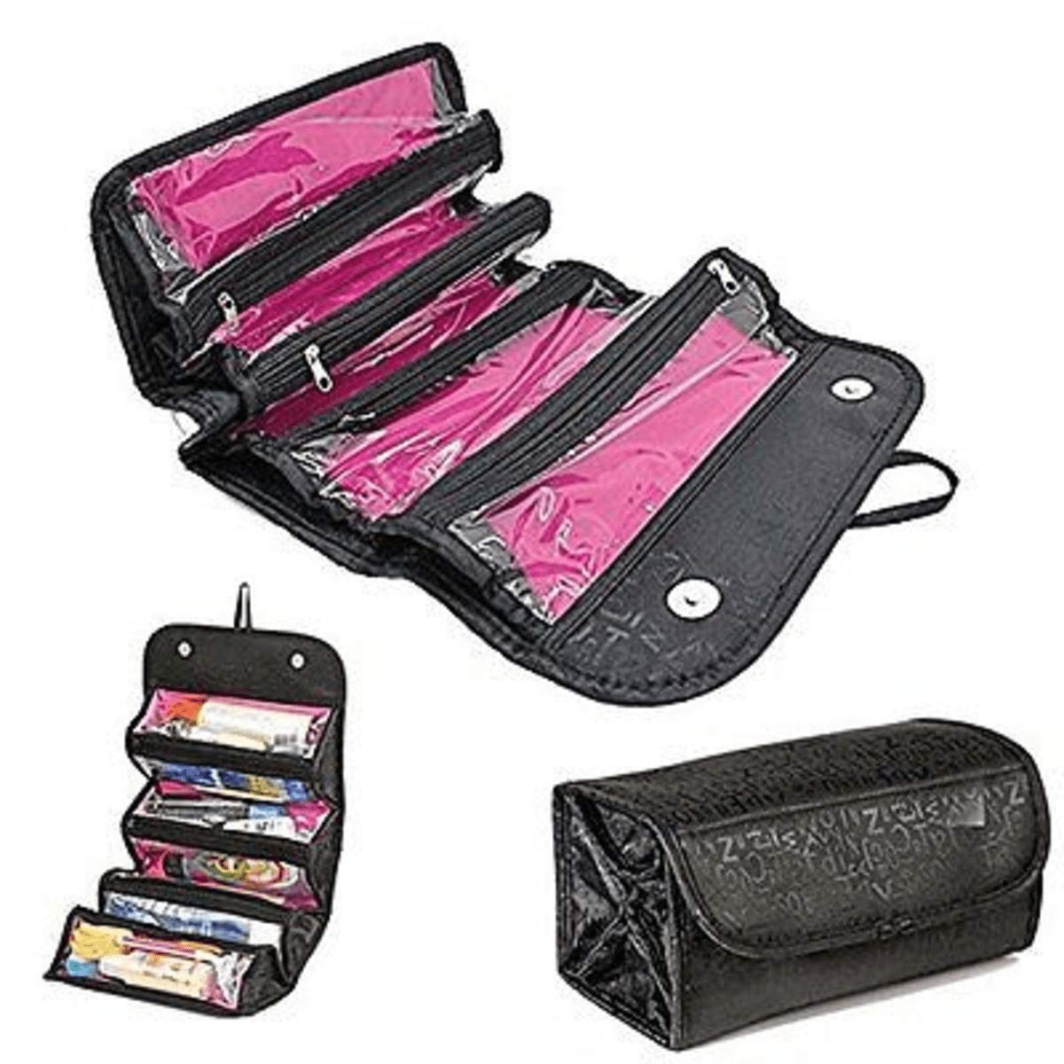 Divik Hanging Travel Toiletry Bag - Waterproof Cosmetic Organizer for Women, Makeup, First Aid, Medicine & Personal Care - Portable Roll Up Storage Pouch (1Pc) - Perfect for Travel, Gym, Camping & Daily Use