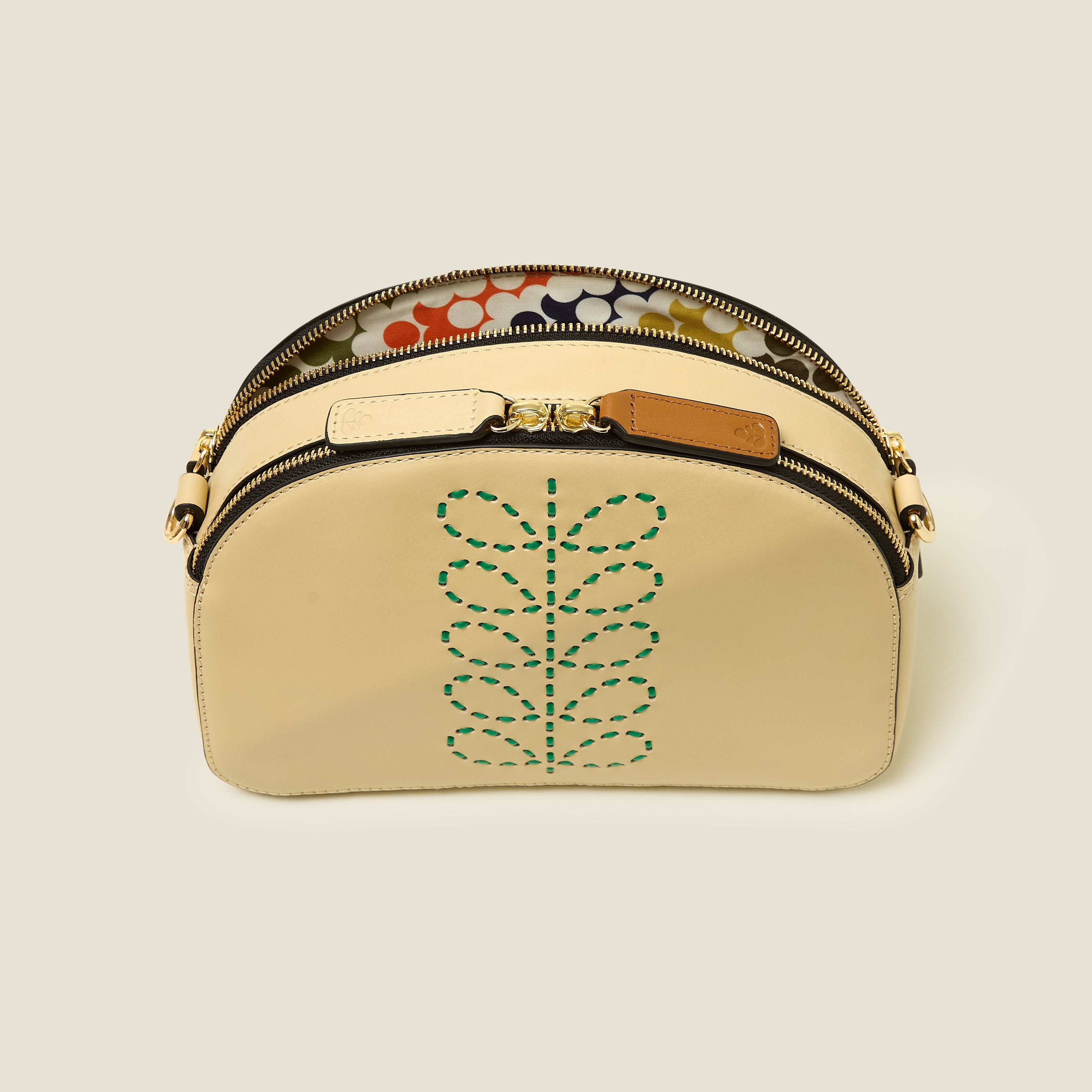 Luna Crossbody Bag Whipstitch Stem Cream - Stylish Leather Shoulder Purse for Women, Perfect for Everyday Use, Shopping & Travel