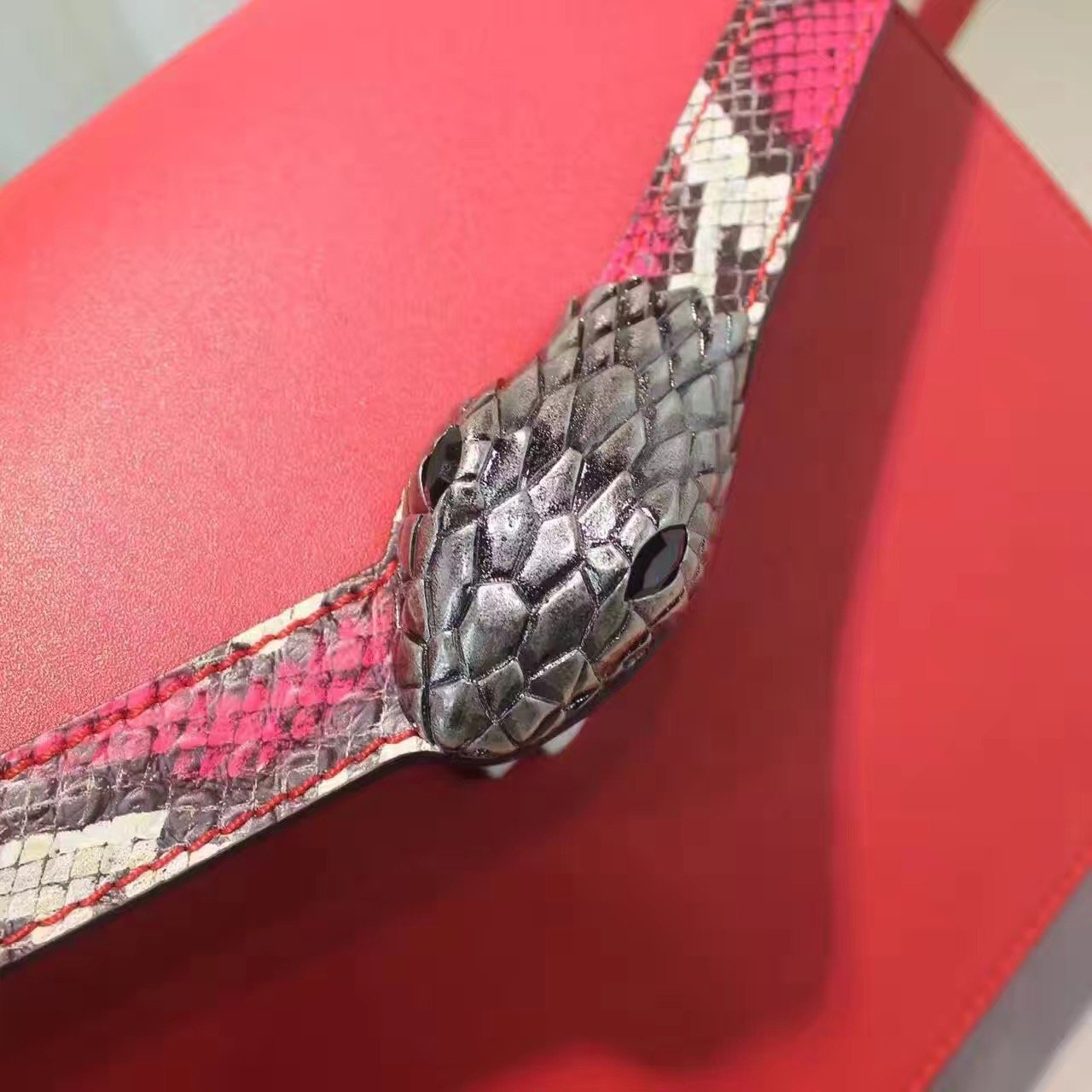 Gucci Lilith Leather Top Handle Bag for Women - Red Luxury Handbag for Work, Party & Evening Out