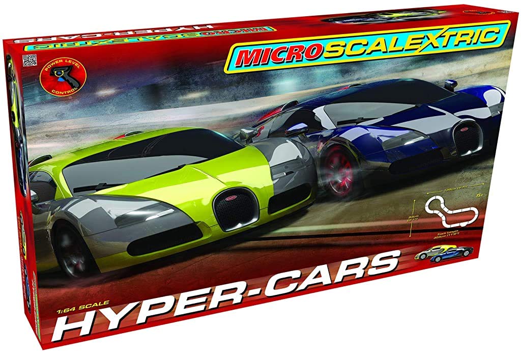Scalextric Micro Hyper-Cars Race Slot Car Set - 1:64 Scale Electric Slot Racing Toy for Kids & Adults - Perfect for Home Racing, Birthday Gifts & Family Game Nights