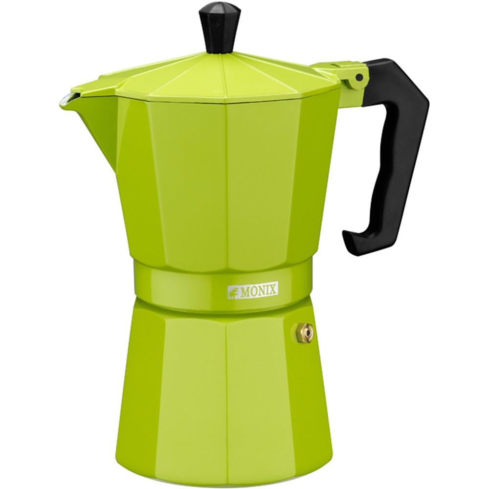 Braisogona Monix Lima 6-Cup Aluminum Coffee Maker - Lemon Color, 30 x 30 x 30 cm - Perfect for Home, Office & Camping Use