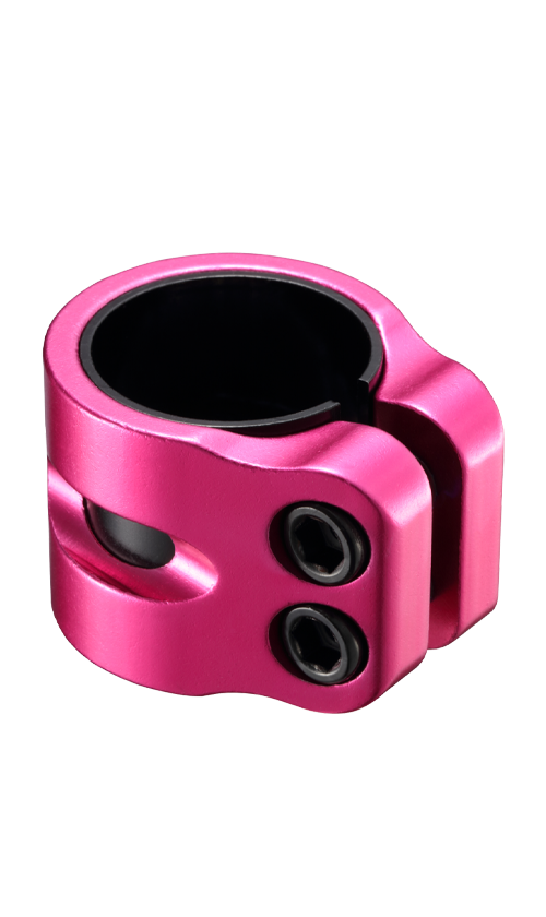 Envy 2 Bolt Oversized Clamp - Hot Pink - Heavy Duty Motorcycle Exhaust Pipe Clamp for Harley, Honda, Yamaha - Perfect for Custom Bike Builds & Performance Upgrades