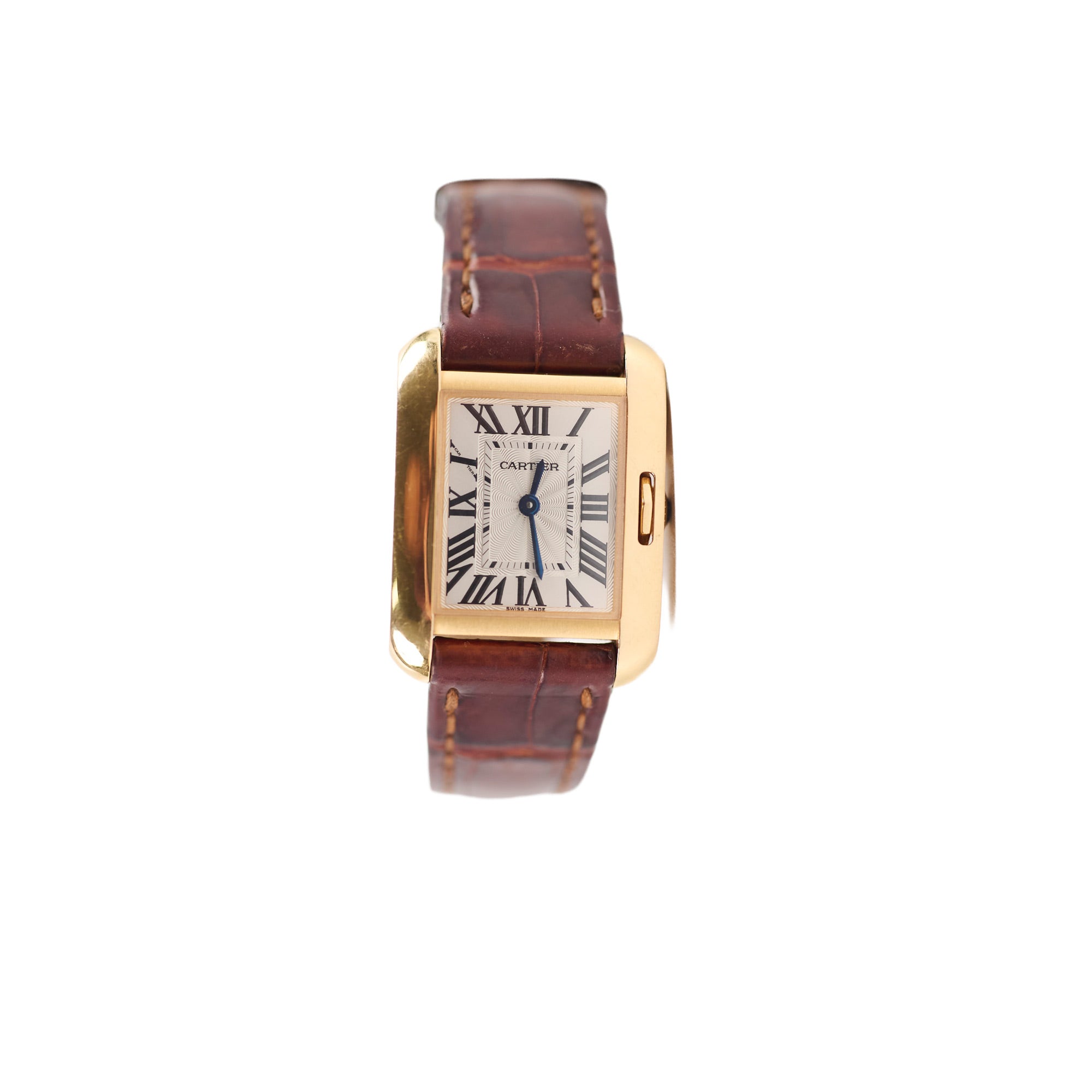 Cartier Tank Anglaise Small Model 18K Gold Watch with Leather Strap - W5310027 | Luxury Dress Watch for Business & Formal Occasions