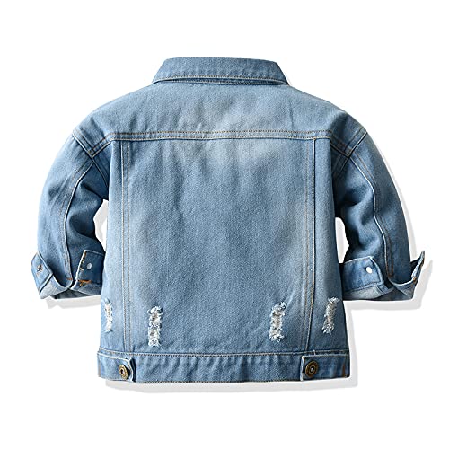 Stylish Nouveau Toddler Baby Girls Denim Jacket - Long Sleeve Button Up Jean Coat for Kids | Perfect for Casual Outfits, Playdates & Outdoor Adventures