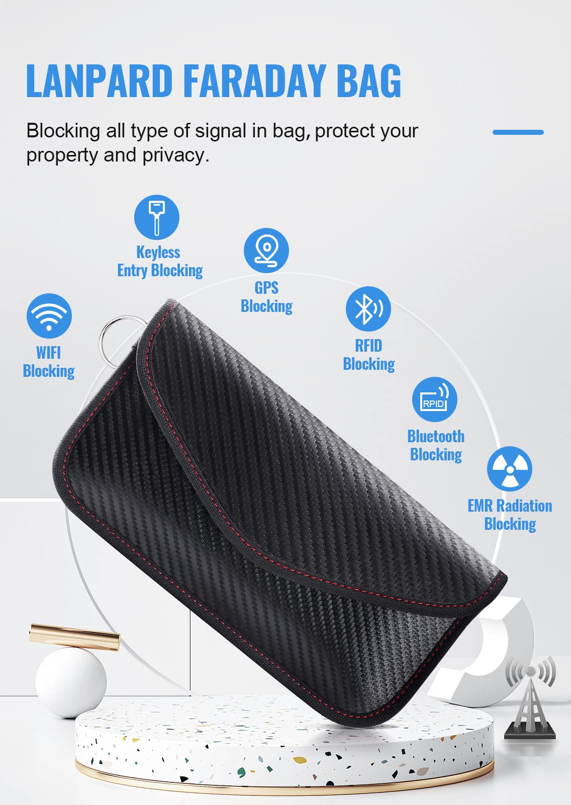 Faraday Pouch for Car Keys - RFID Signal Blocking Bag (2 Pack) | Anti-Theft Key Fob Protector | Perfect for Keyless Entry Vehicles, Parking Lots & Home Security