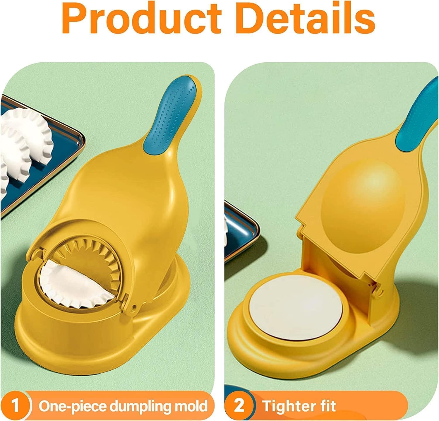 HARSHLOVE 2-in-1 Dumpling Maker & Momos Maker Machine - Professional Ghughra/Gujiya Skin Press Mold - Kitchen Dumpling Making Tool with Puri Maker - Perfect for Home Cooking, Restaurant Use & Asian Cuisine Preparation