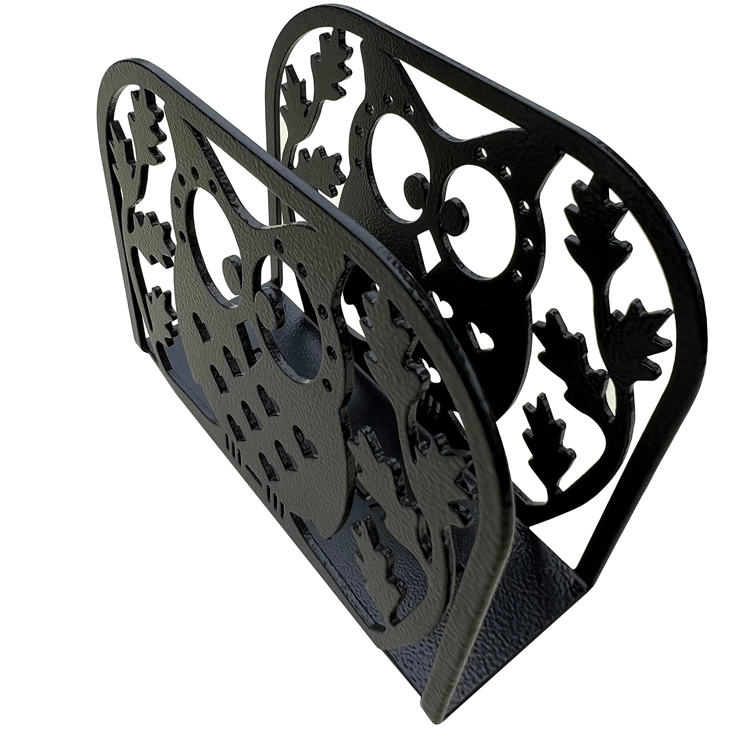 Modern Owl Napkin Holder Dispenser - Farmhouse Style Kitchen & Dining Table Decor, Paper Napkin & Tissue Organizer for Home, Restaurant, and Party Use