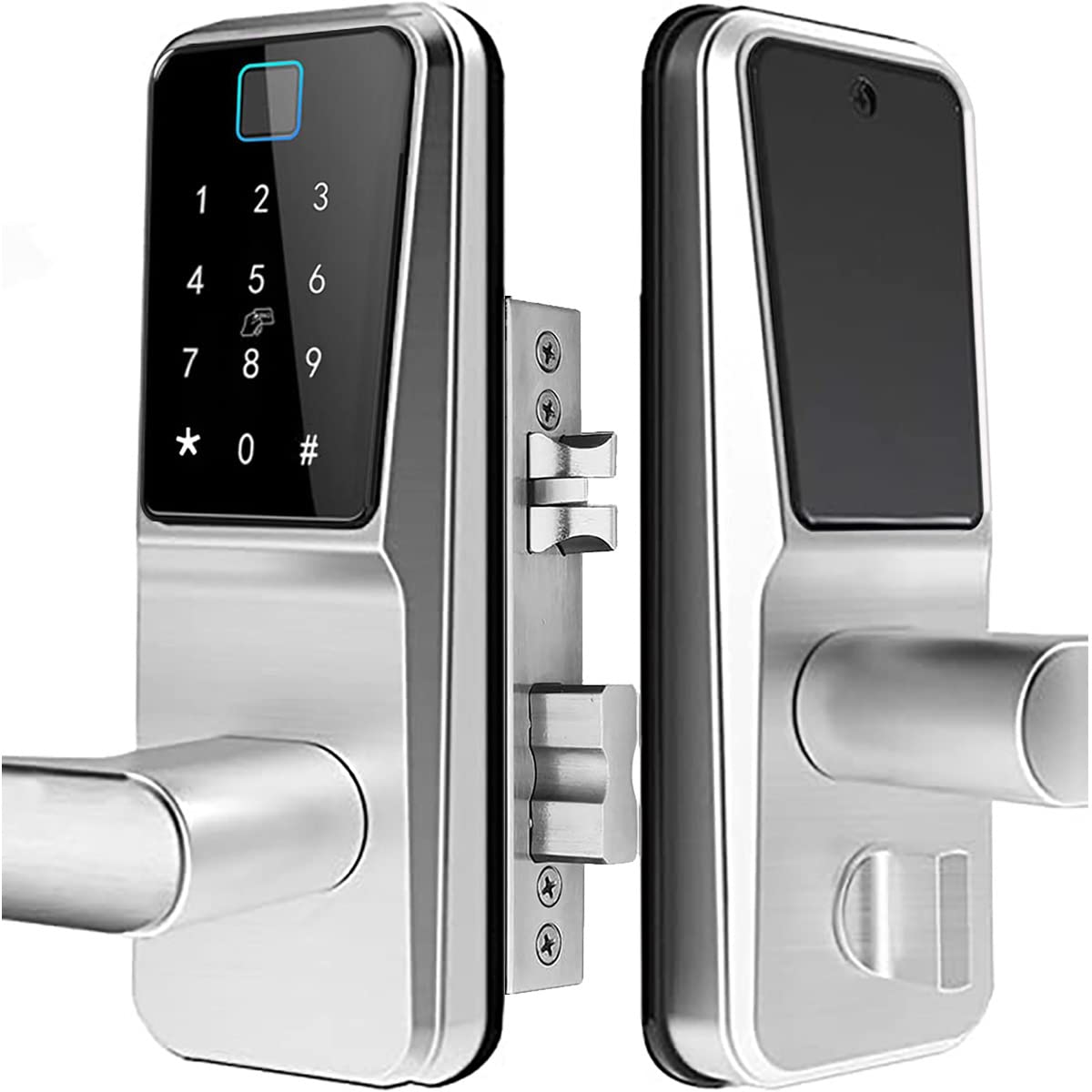 Smart Fingerprint Door Lock - Keyless Entry Keypad with Biometric Code, WiFi Remote Control & Large Touch Screen for 35-65mm Doors | Secure Home, Office & Apartment Entry