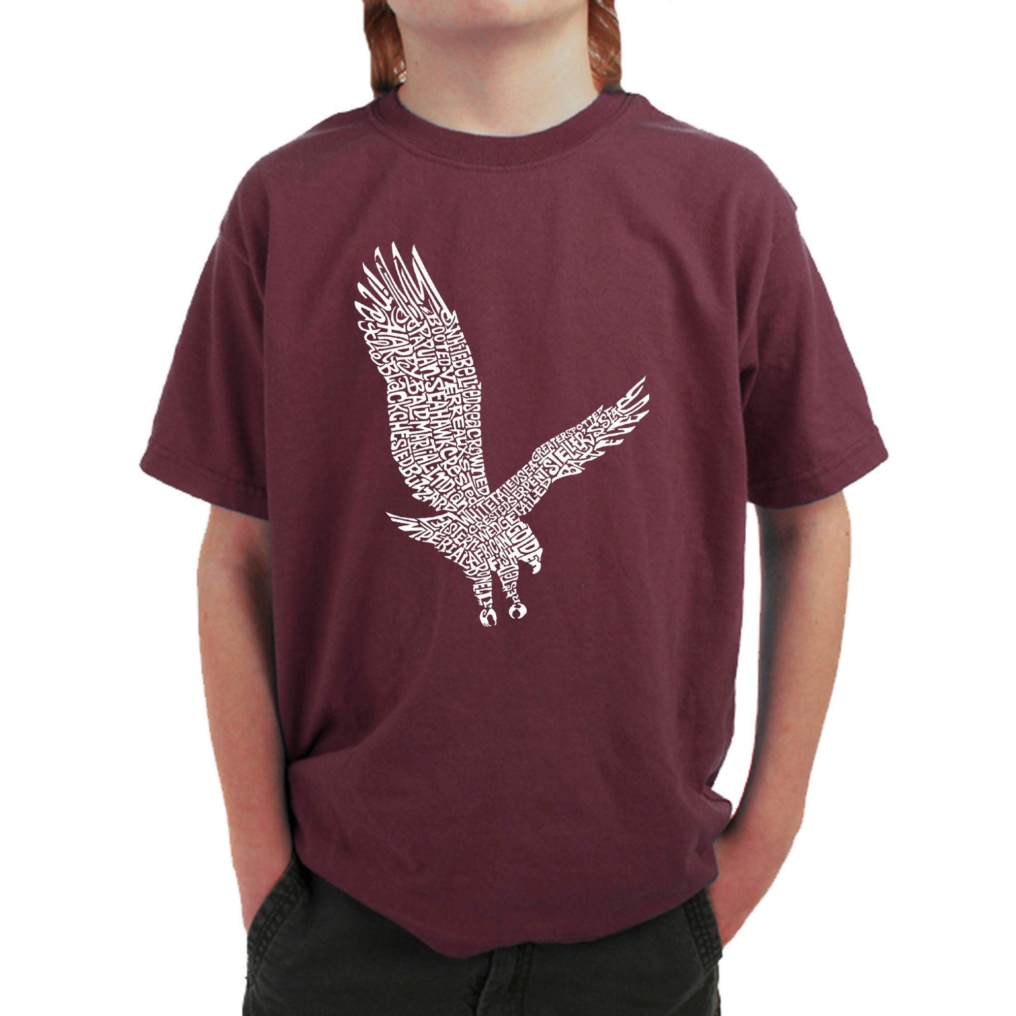 LA POP ART Boys Graphic T-Shirt with Eagle Design - Cool Casual Streetwear for Teens & Kids | Perfect for School, Parties & Everyday Wear