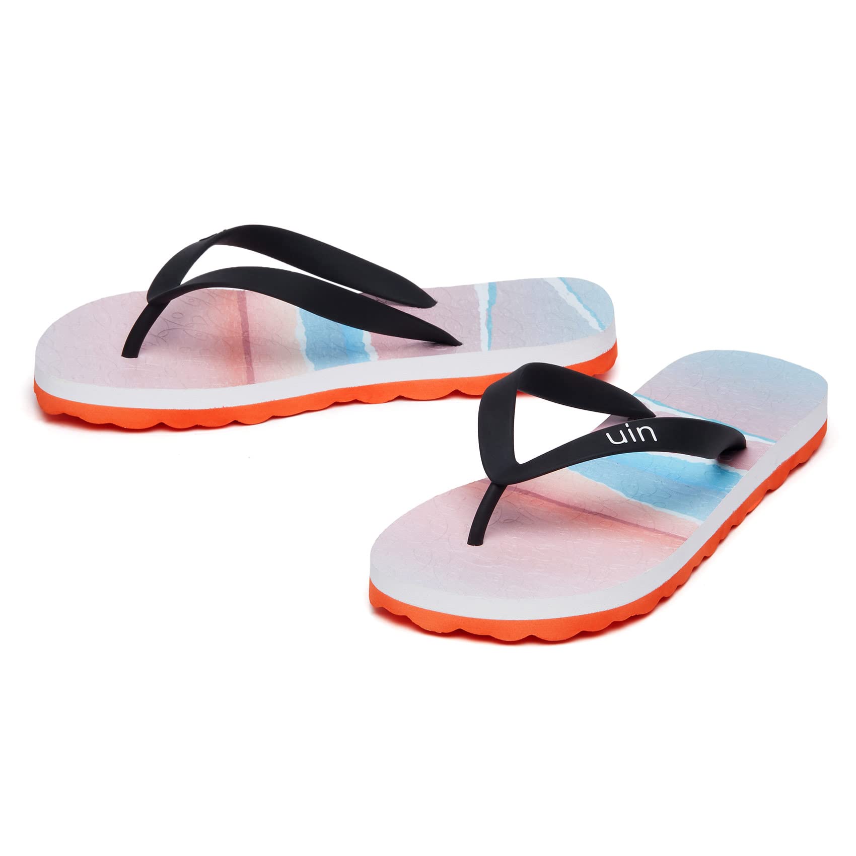 UIN Women's Flip Flops - Comfortable Non-Slip Thong Sandals for Beach, Summer & Travel - Hand-Painted Art Design - Casual Slippers for Walking, Poolside & Vacation Outfits