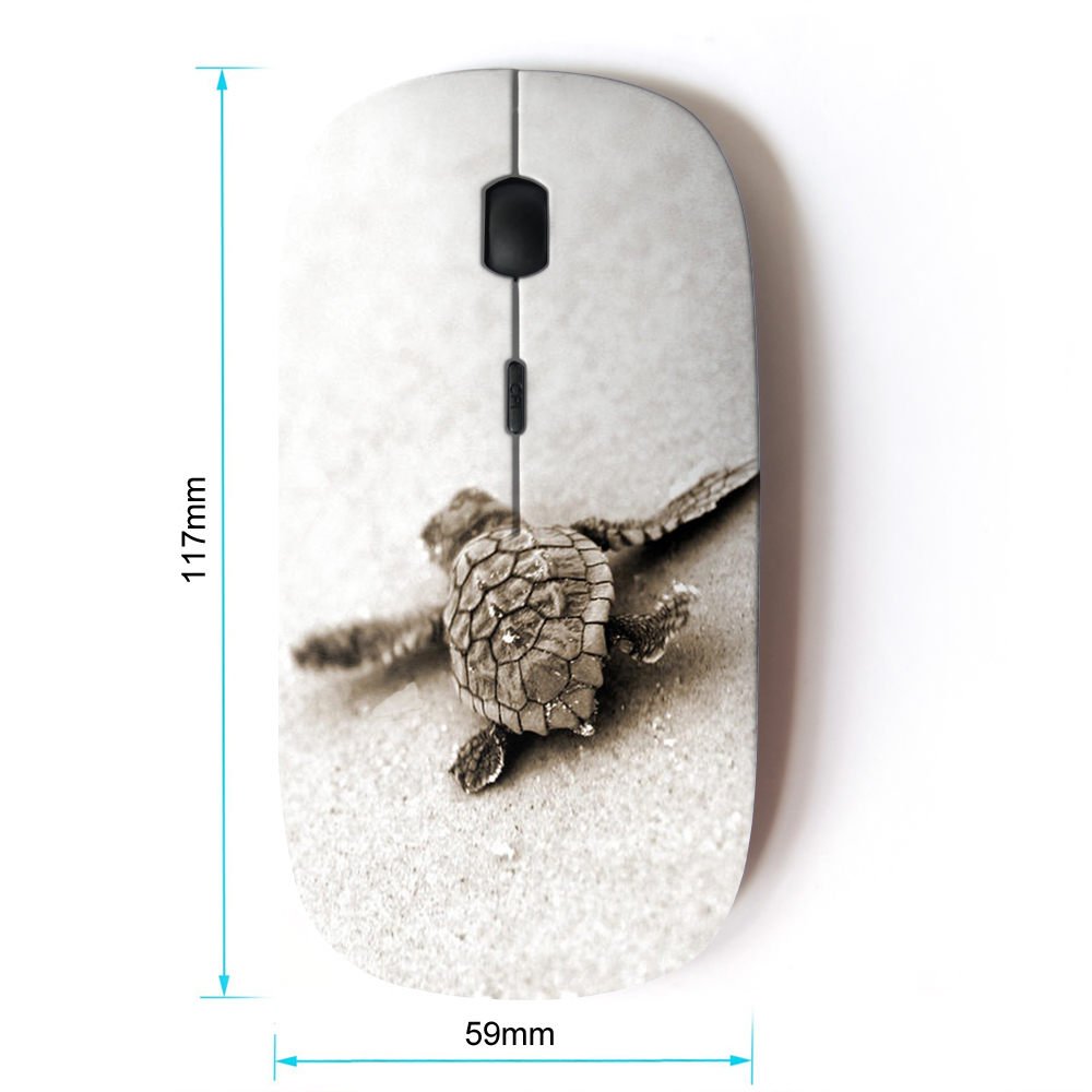 2.4G Wireless Optical Mouse - Cute Turtle Design, Ergonomic Comfort for PC, Laptop, Mac - Perfect for Office, Home & Gaming Use