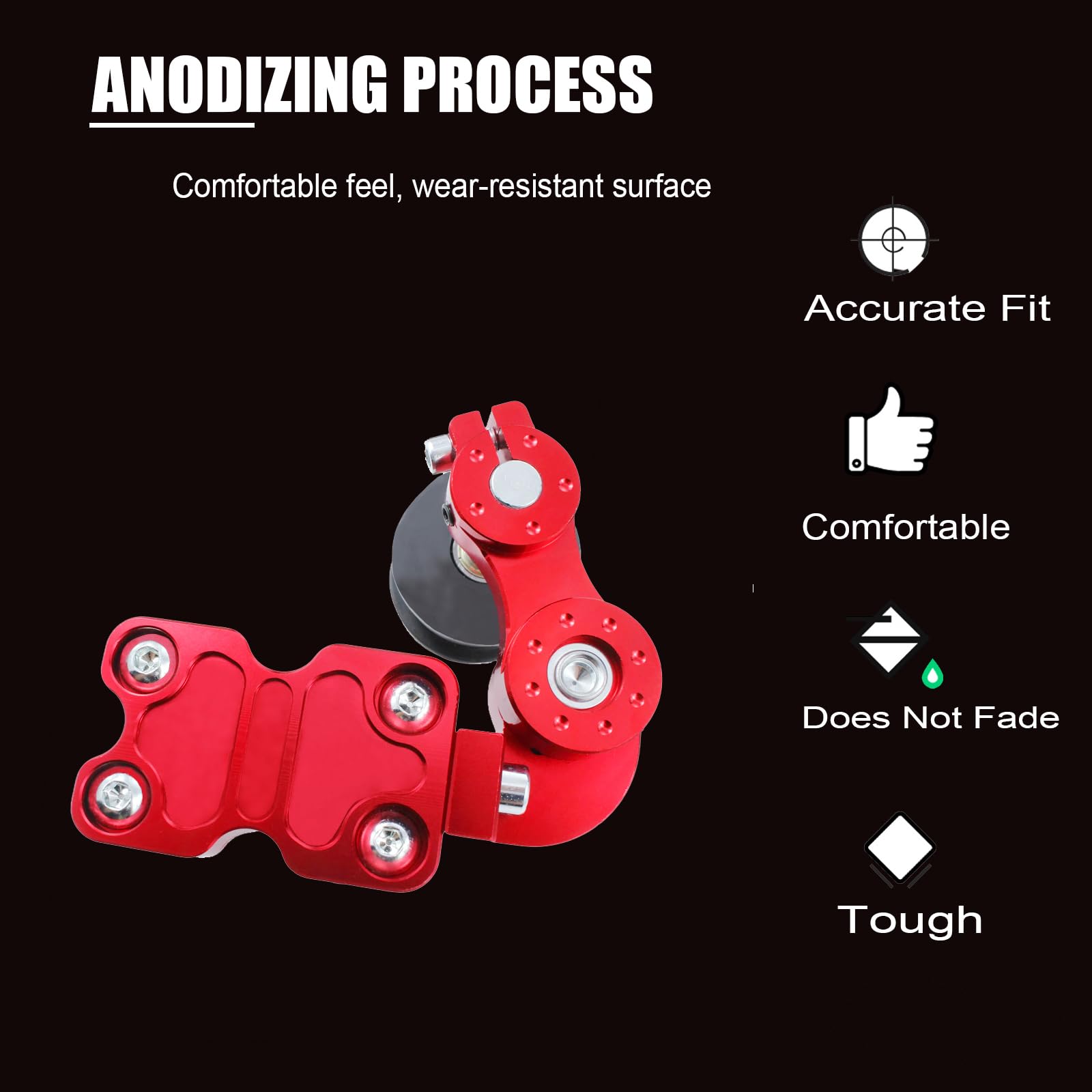 Universal Motorcycle Chain Tensioner - CNC Aluminum Adjuster for ATV/Dirt Bike