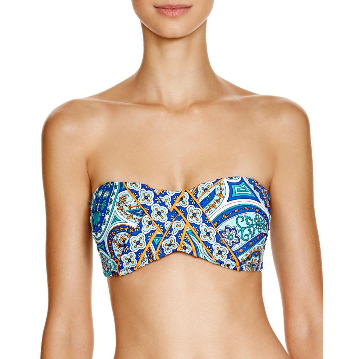 Trina Turk Women's Bandeau Hipster Bikini Top - Sexy Swimwear for Beach, Pool & Vacation | High-Quality Comfort & Style