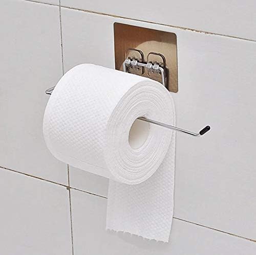 Zollyss Stainless Steel Paper Towel Holder with Magic Adhesive Pad - Wall Mount Kitchen & Bathroom Paper Roll Holder - Strong Self-Adhesive Towel Bar for Easy Access - Perfect for Cooking, Cleaning & Home Organization