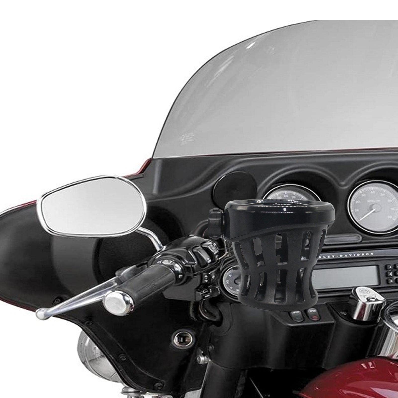 **XGZ Motorcycle Cup Holder - Secure Handlebar Bottle Holder for Bikes & Motorcycles, Lightweight Black Water Bottle Mount | Perfect for Commuting, Road Trips & Outdoor Adventures**