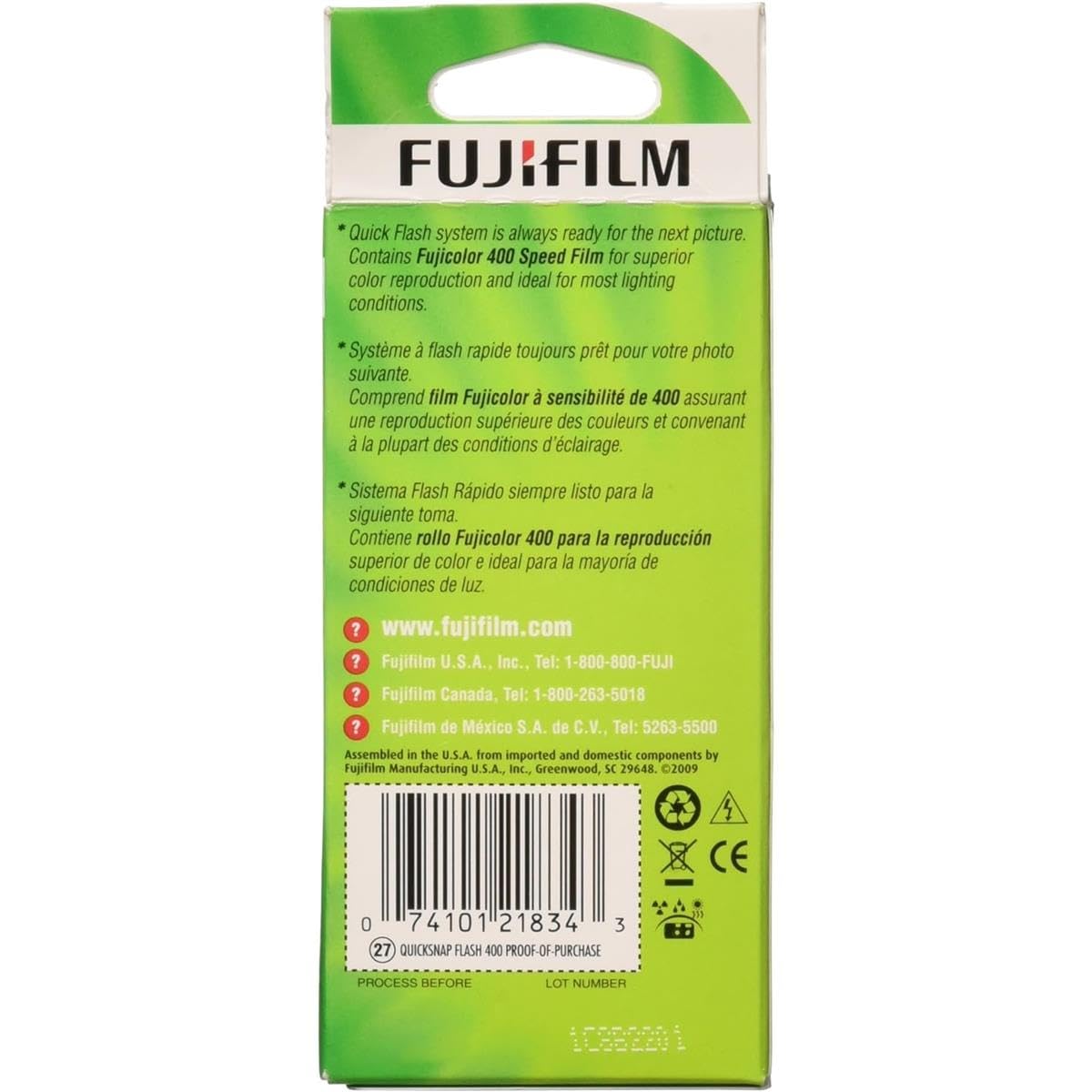 Fujifilm QuickSnap Flash 400 Disposable 35mm Film Camera with Built-in Flash - 27 Exposures, 6-Pack Bundle with Slinger Camera Bag - Perfect for Weddings, Parties, Travel & Vintage Photography