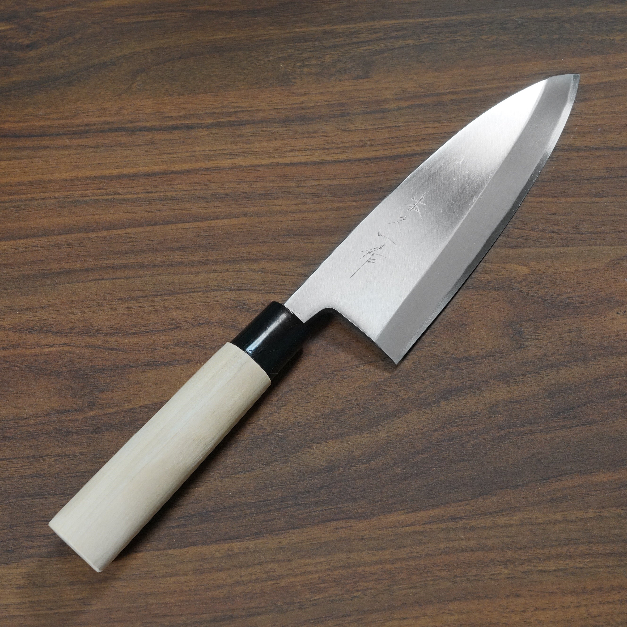 Premium Japanese Shirogami White #2 Deba Knife 180mm - High Carbon Steel Sushi & Fish Fillet Knife for Professional Chefs & Home Cooking