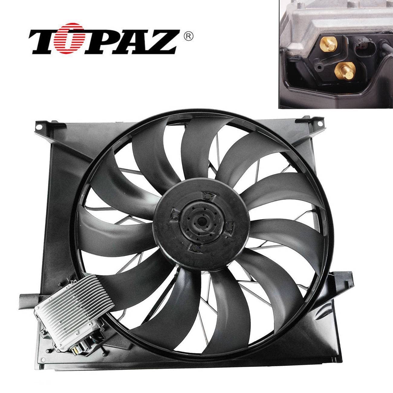 KT A1635000293 Brushless Motor Radiator Cooling Fan - High Performance Front Cooling Fan Assembly (1PC) - Perfect for Automotive Radiator Cooling & Engine Temperature Control