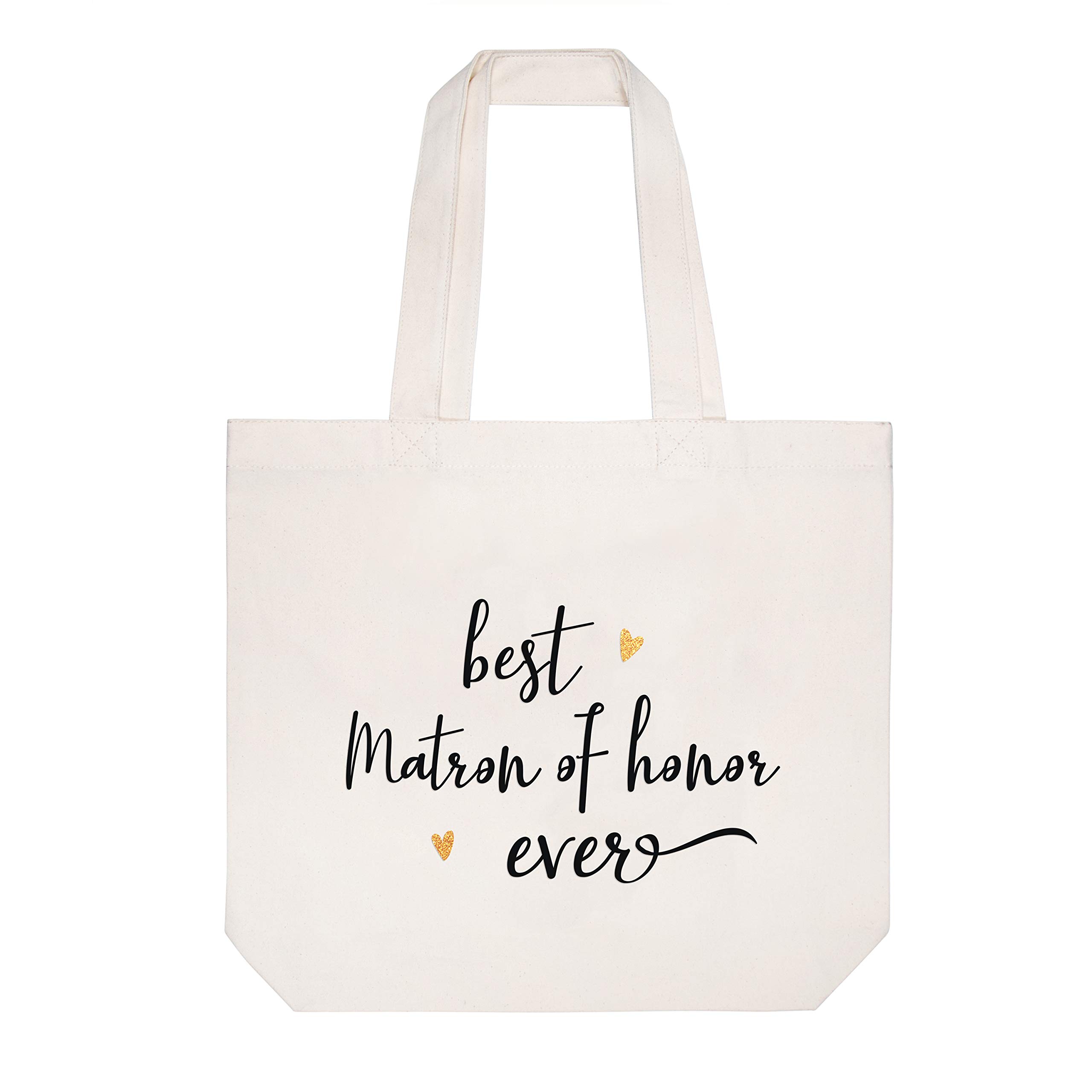 CARAKNOTS Women's Canvas Tote Bag - Best Bridesmaid Gift for Weddings & Bridal Showers | Cotton Wedding Party Gift Bag for Bachelorette, Rehearsal Dinners & Bridal Events